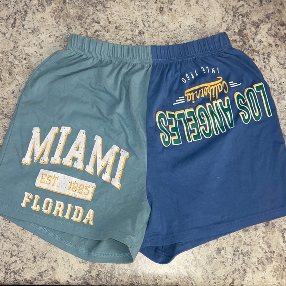 Blue Graphic shorts